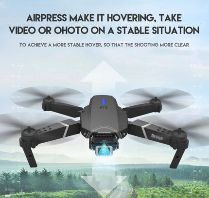 E88 Pro Foldable Quadcopter Drone - WIFI FPV, HD 4K Camera, Altitude Hold