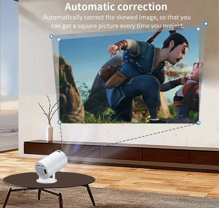 Salange P300 Mini Portable Projector - 4K 8K Video Decoding, 720P HD, Android 11, Wi-Fi, BT 5.1