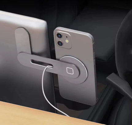 Metal Expansion Phone Stand for Laptop and Tesla Vehicles - Magnetic Folding Phone Holder with 15W Fast Charger