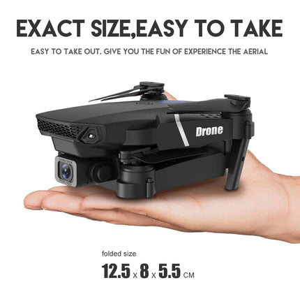 E88 Pro Foldable Quadcopter Drone - WIFI FPV, HD 4K Camera, Altitude Hold