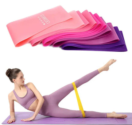 Elastic Resistance Bands Set for Yoga, Pilates, and Strength Training - 5-Pack